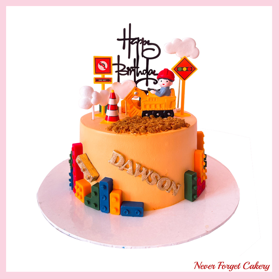Excavator Construction Cake
