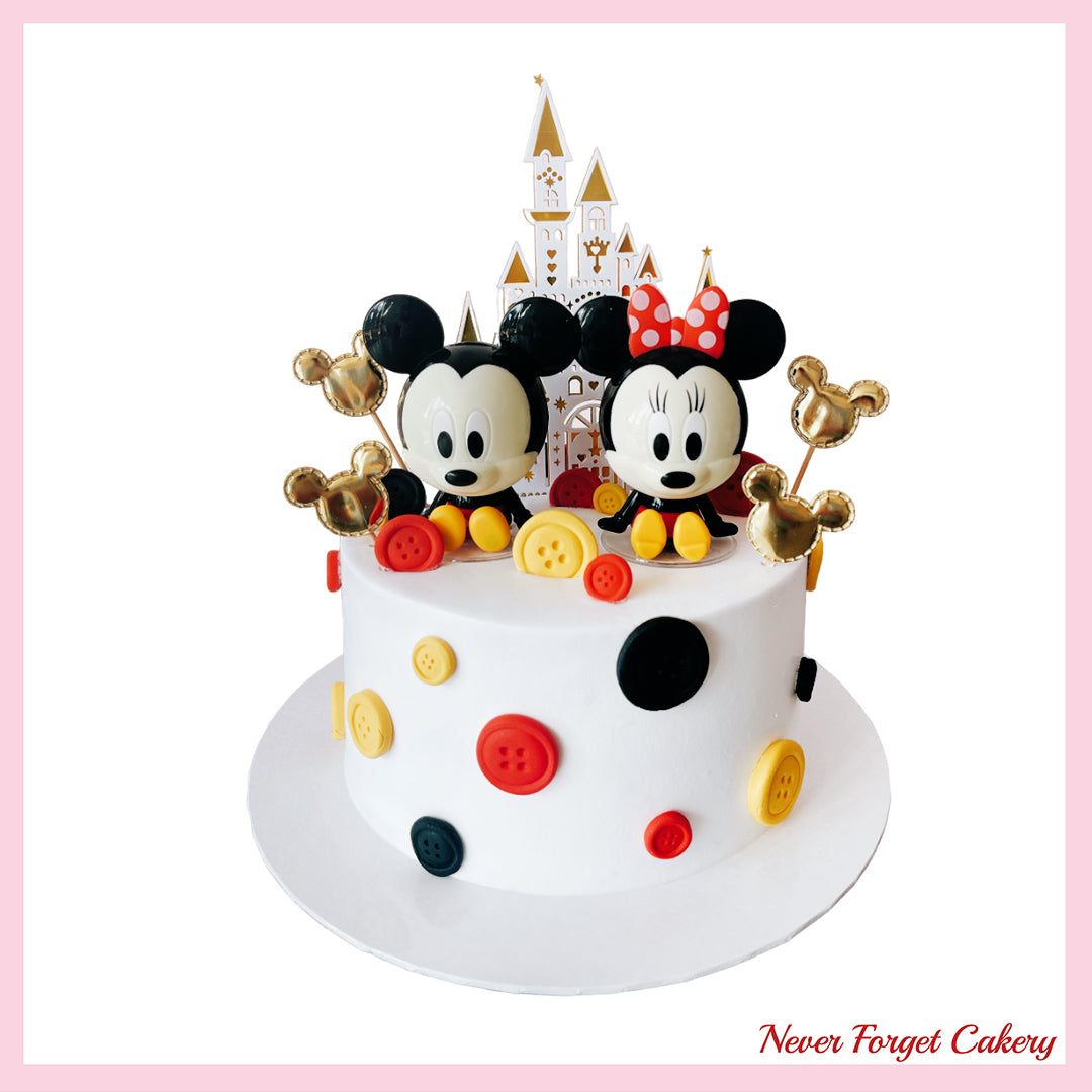 Mickey Minnie Castle Cake