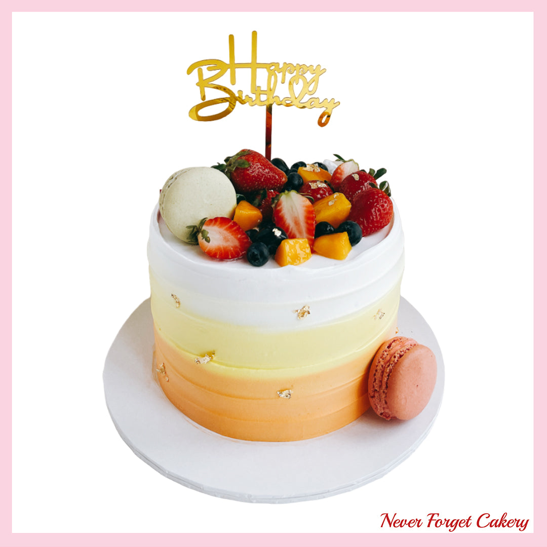 Tropicana Fruit Macaroon Cake