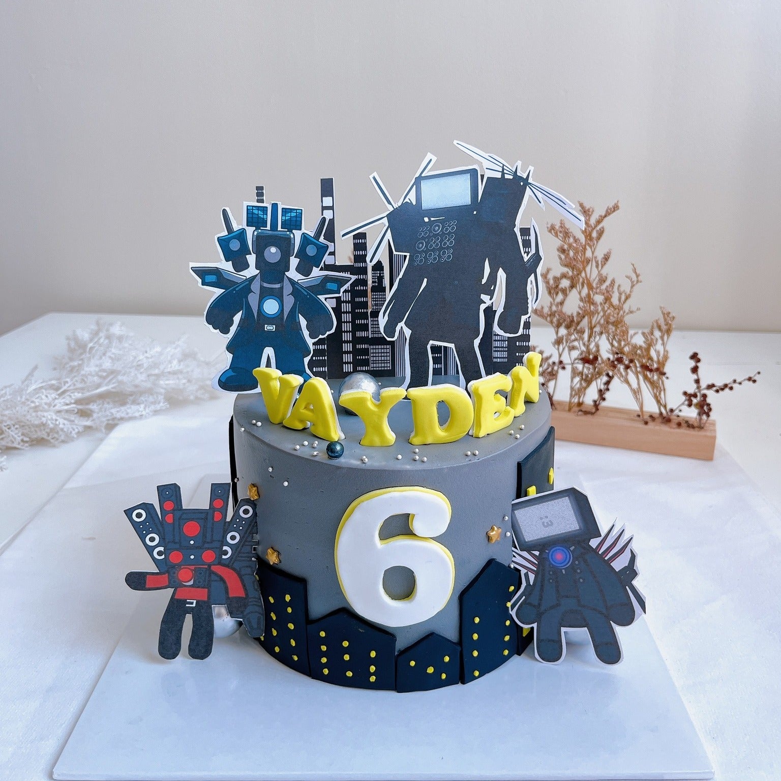 Skibidi TV Man Cake