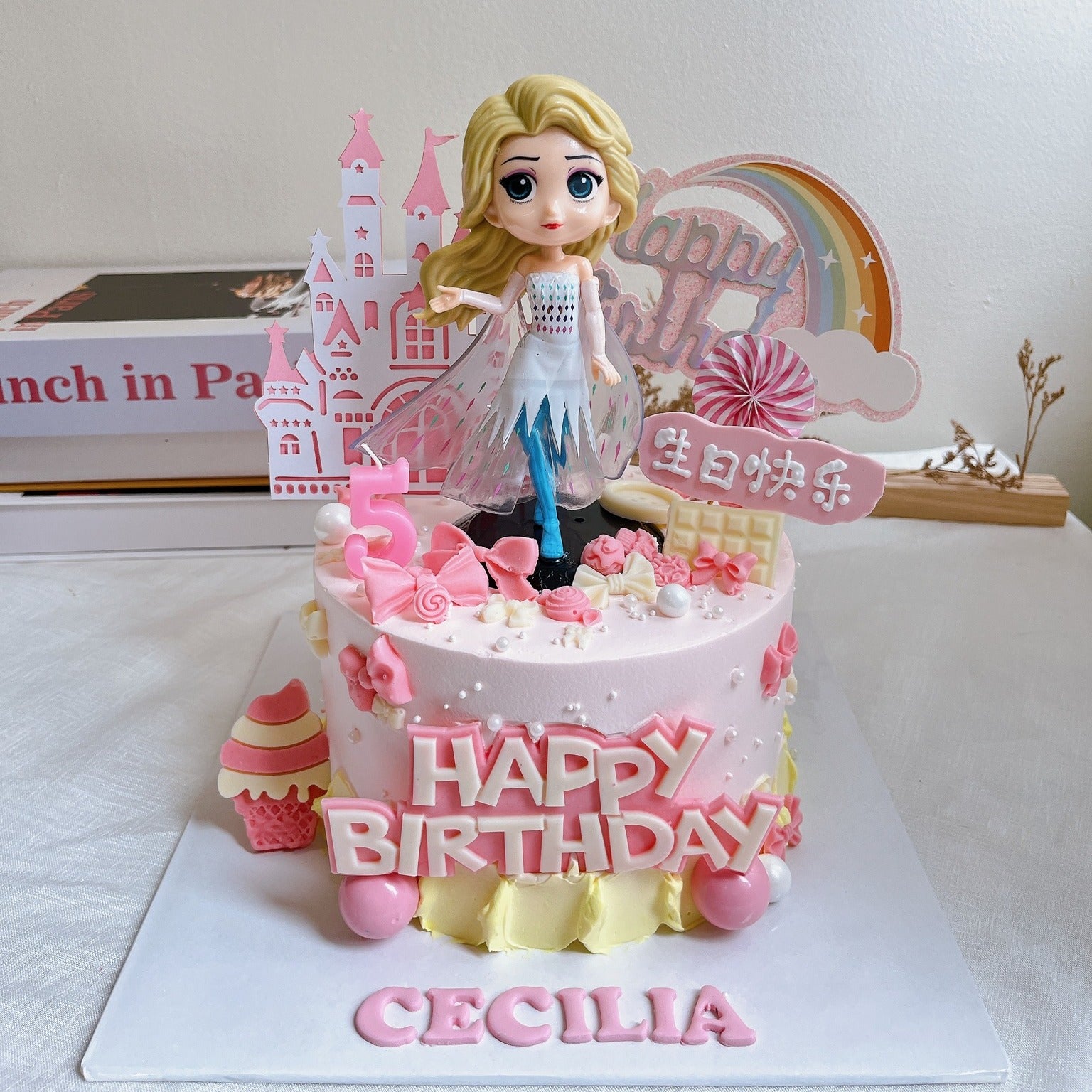 Pink Elsa Cake