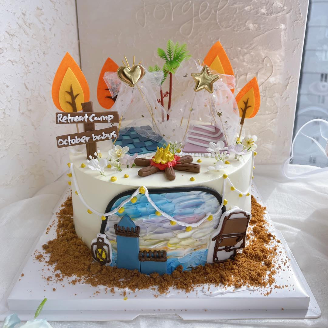 Camping recreation Cake