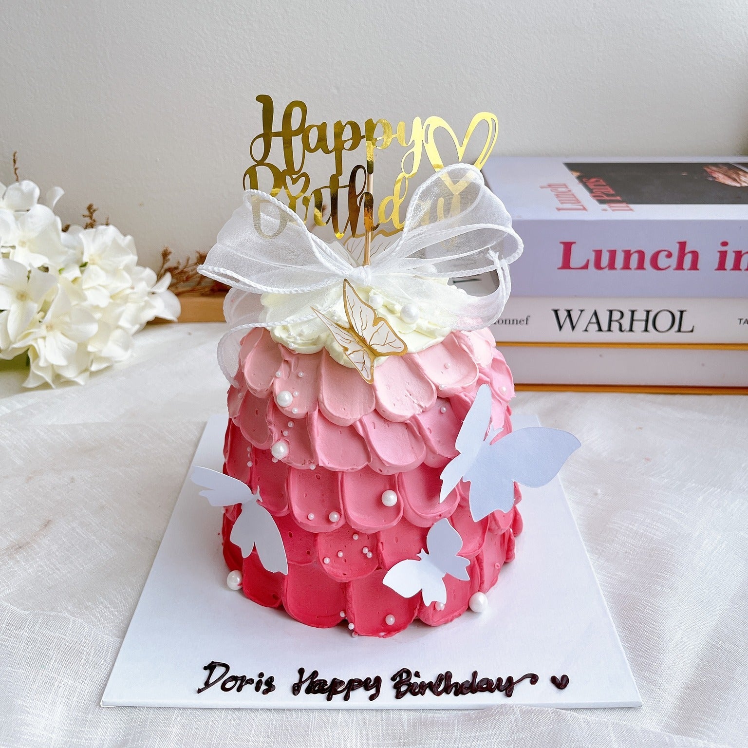 Pinky Butterfly Cake
