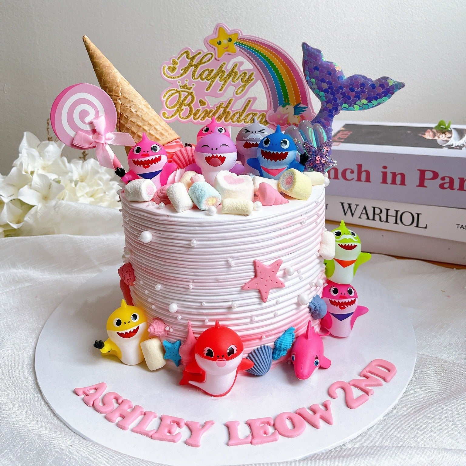 Pinky Baby Shark Cake
