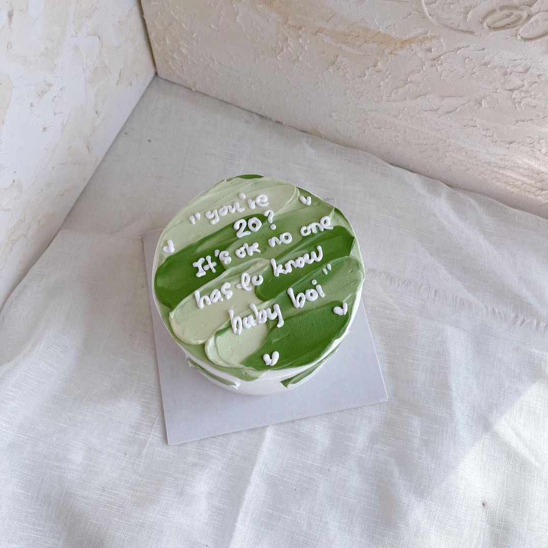 Green Korean Style Cake