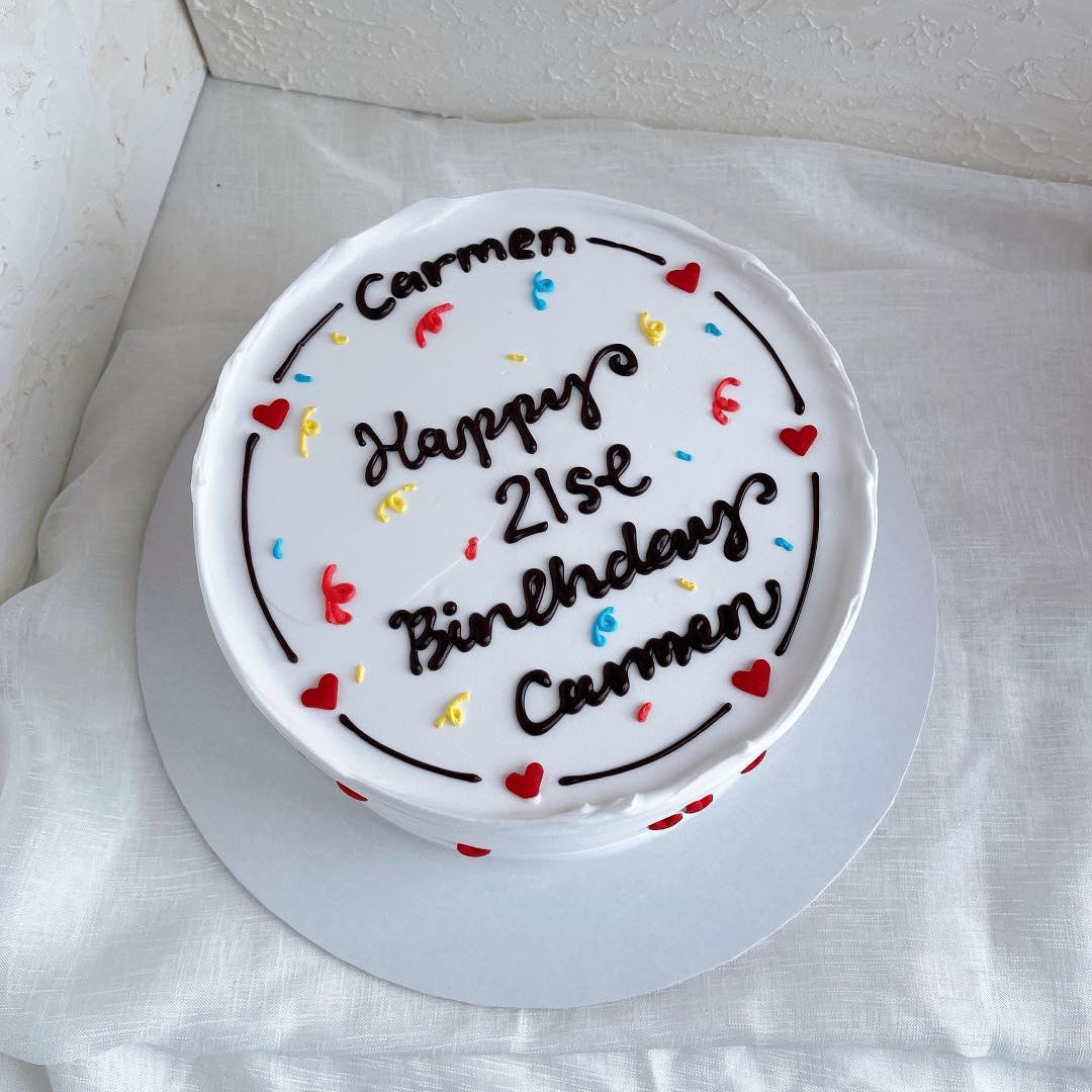 Simple writing Cake