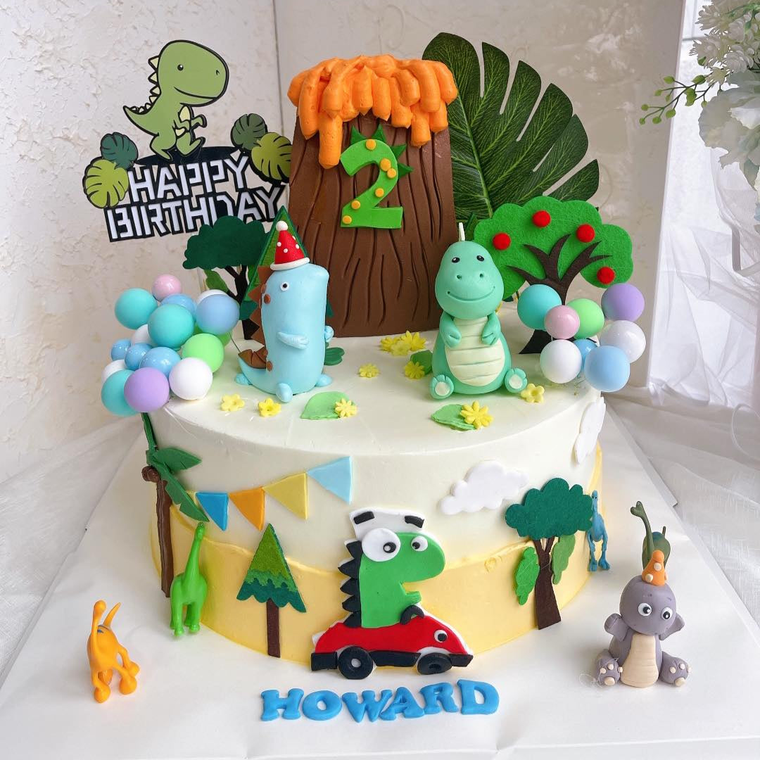 Dino volcano Cake