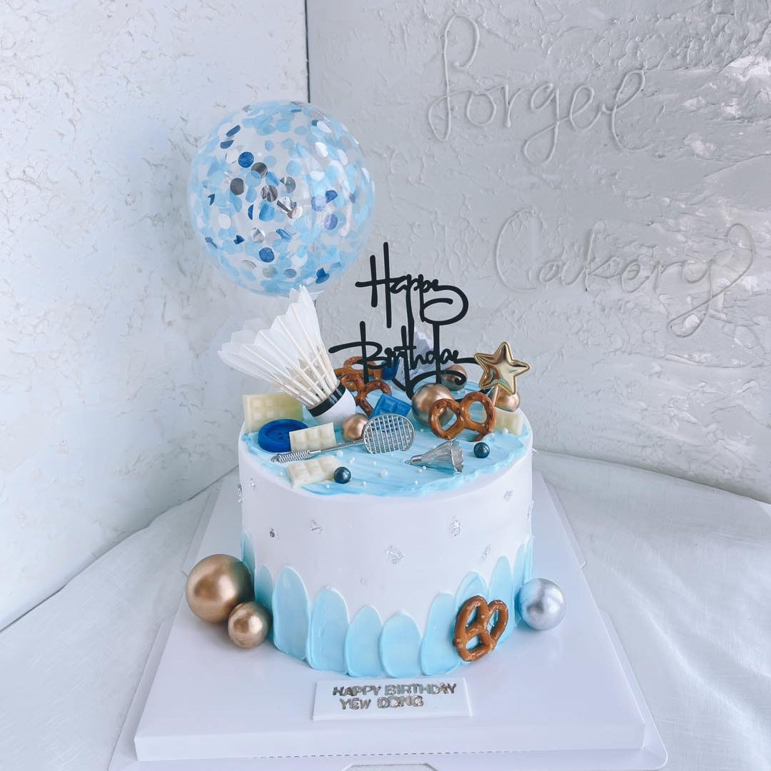 Badminton blue Cake