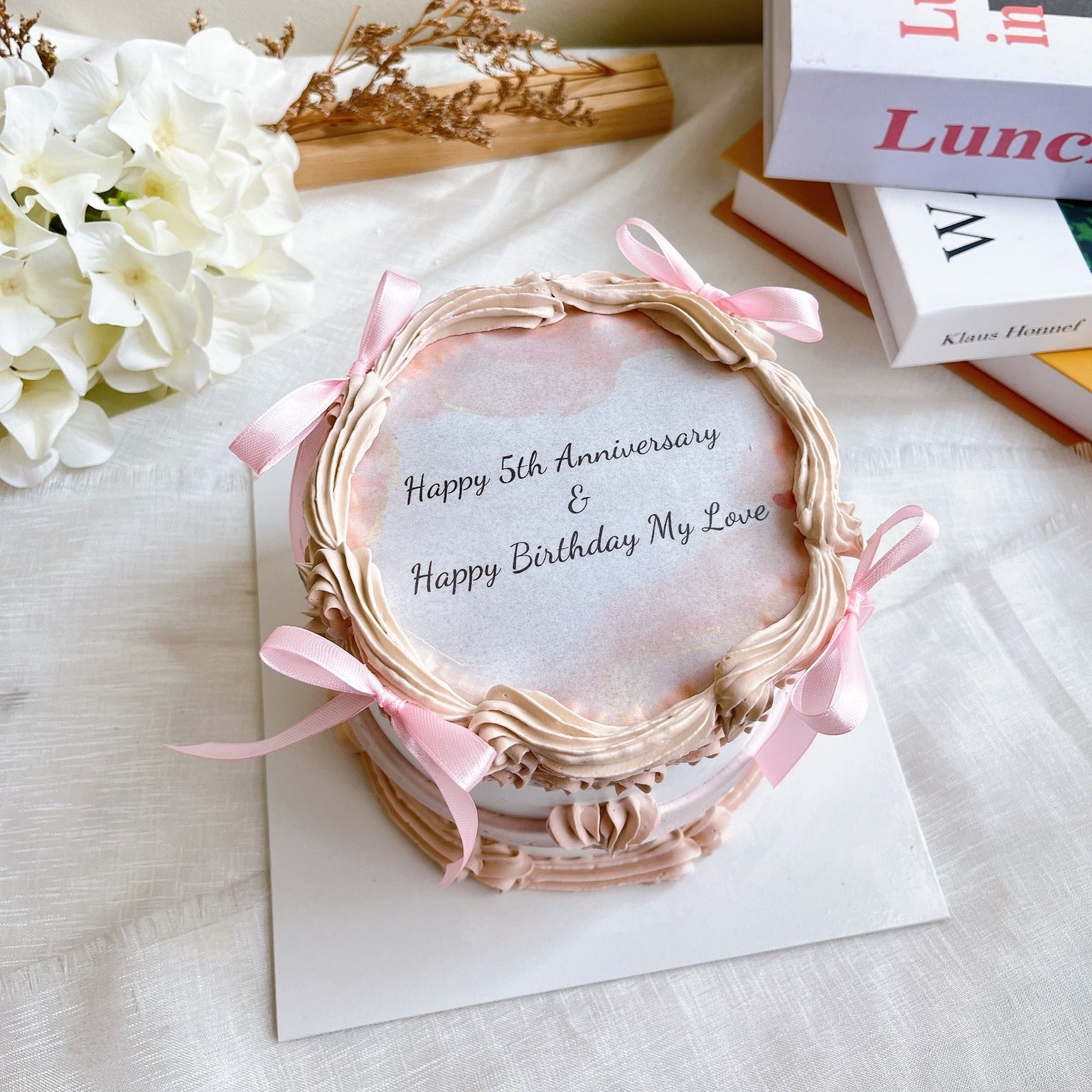 Pink Flaming Cake