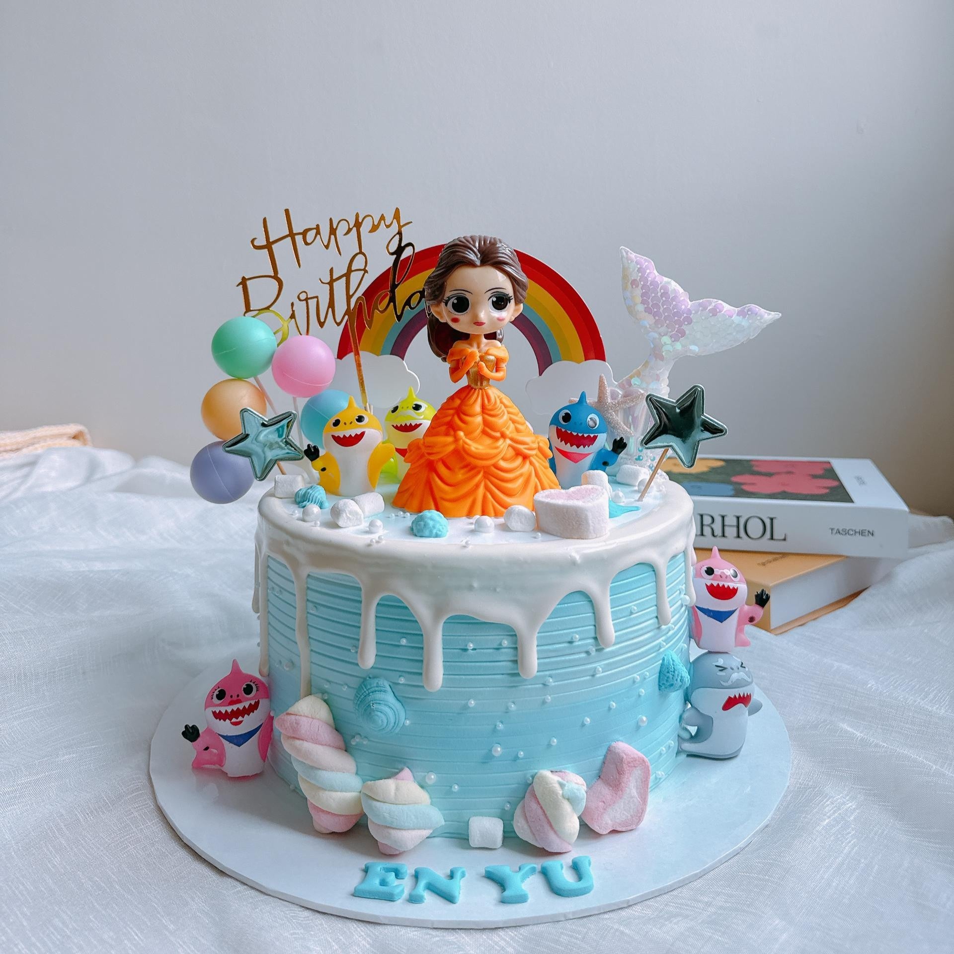 Belle With Baby Shark Cake