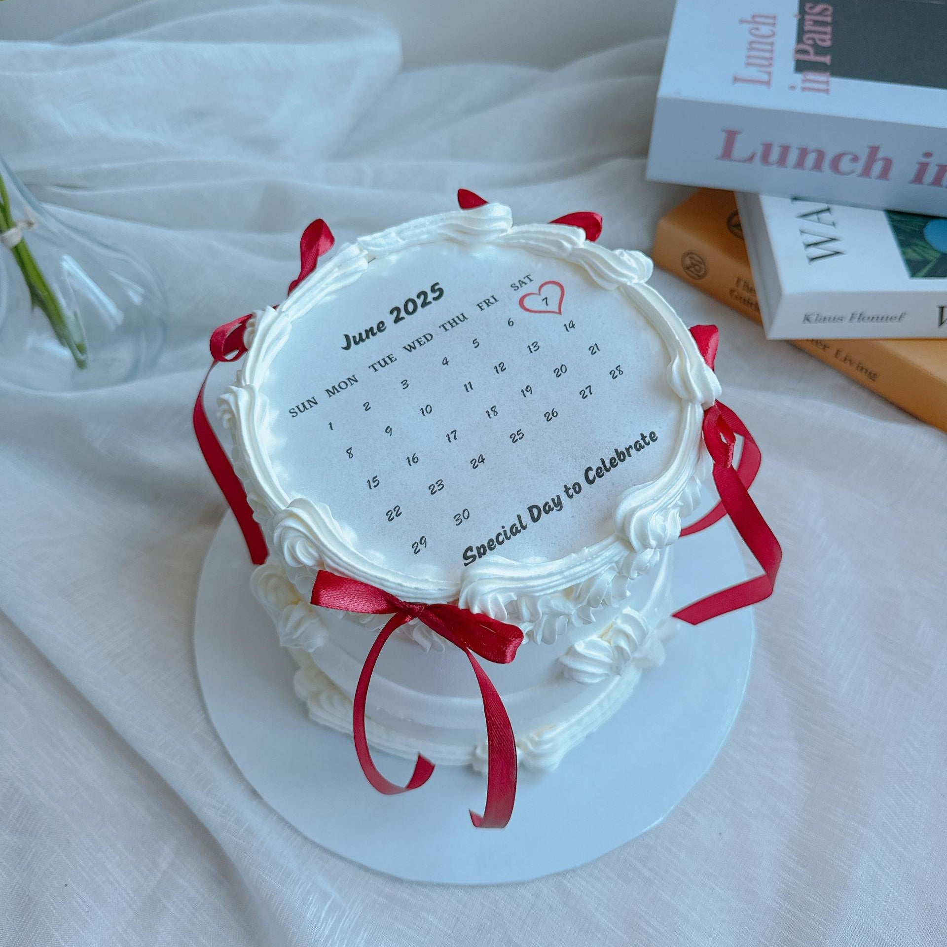 Birthday Date Flaming Cake