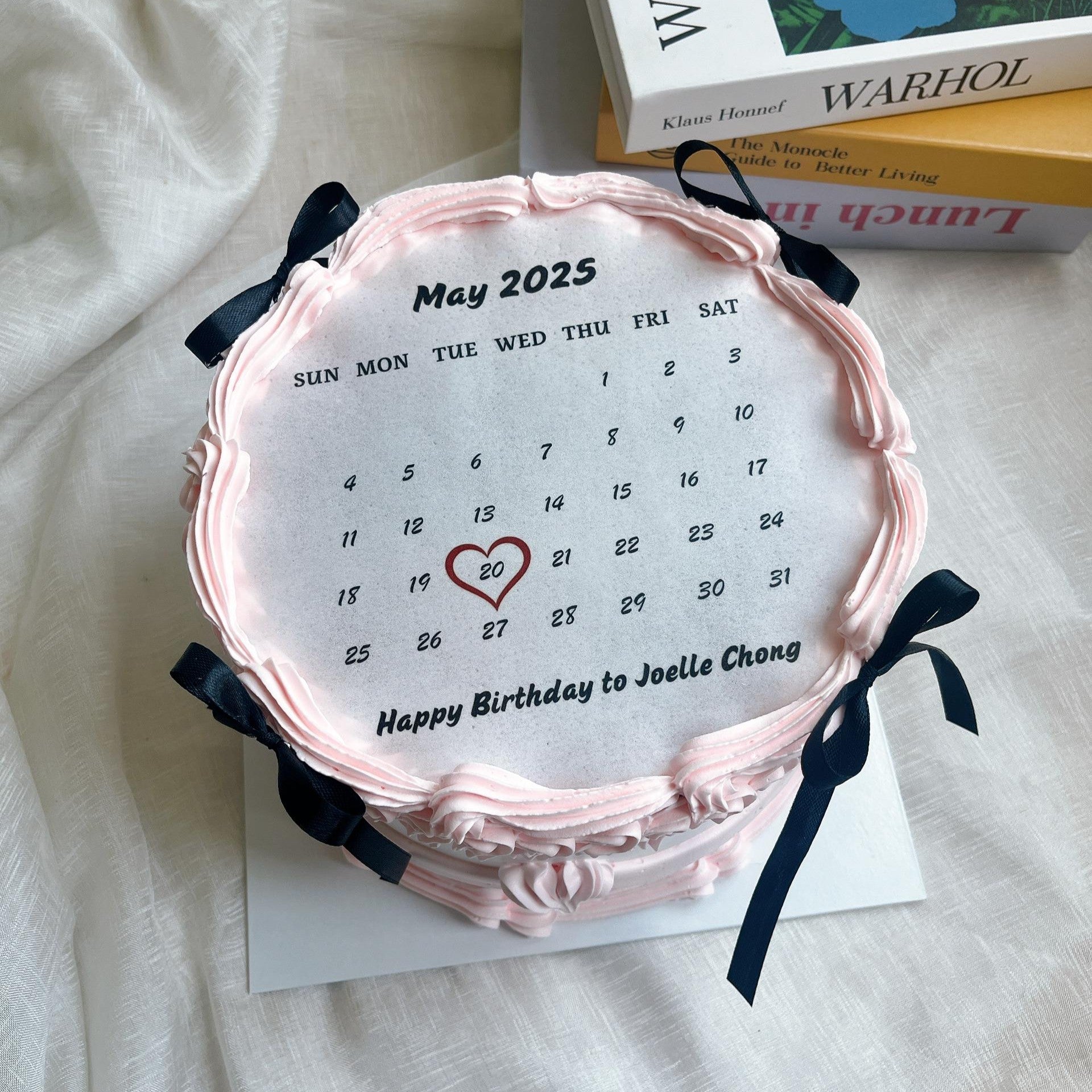 Black Pink Flaming Cake