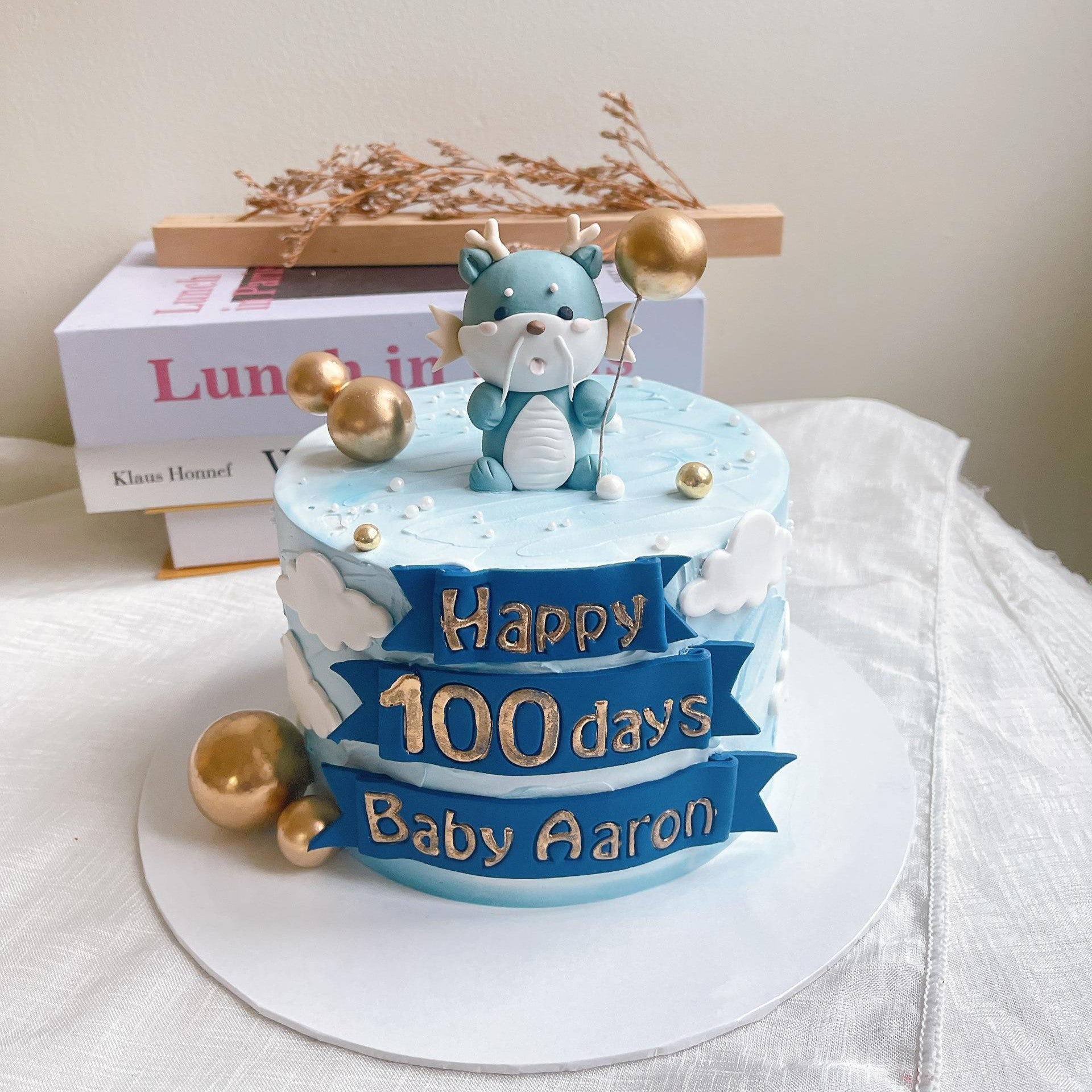 Blue Dragon Baby Cake