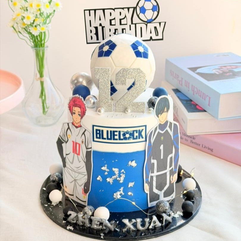 BlueLock Soccer Cake