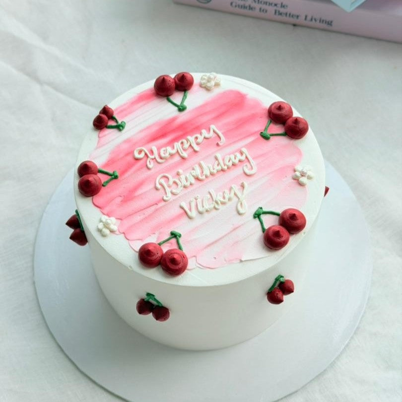 Cherry Wording Cake