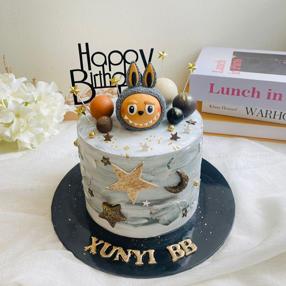 Grey Labubu Cake