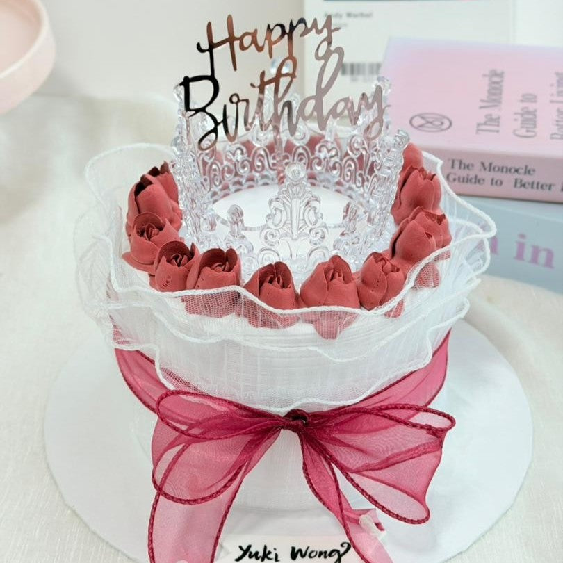 Mini Rose Bouquet Crown Cake