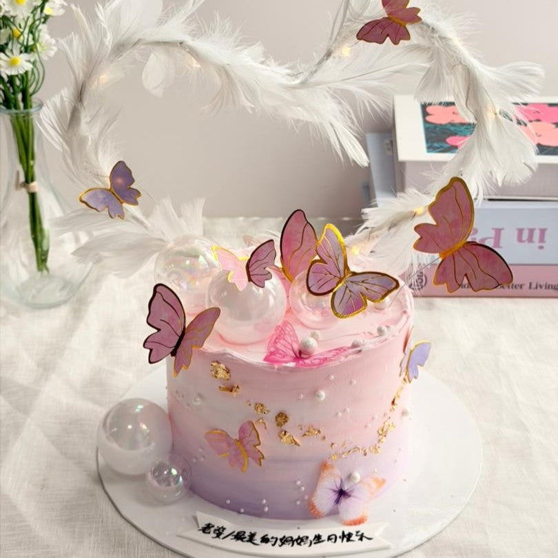 Pink Butterfly Cake