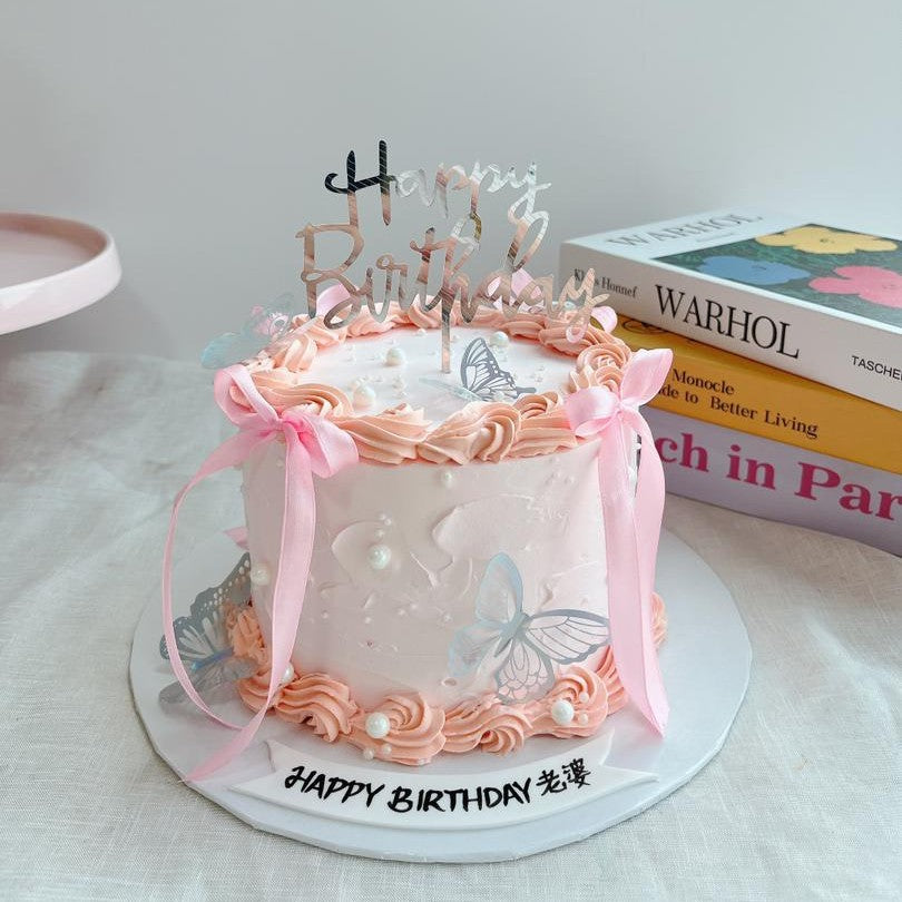 Pinky Butterfly Cake