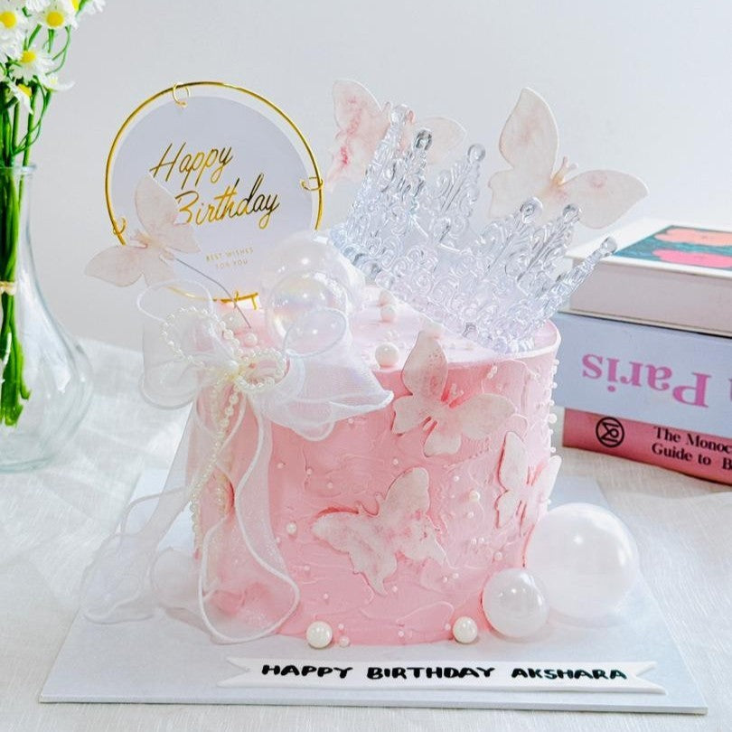 Queen Pink Crown Cake