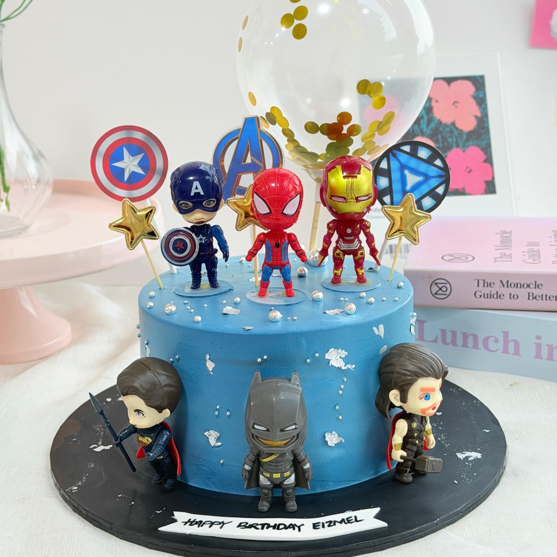 Six Superhero Teams Cake