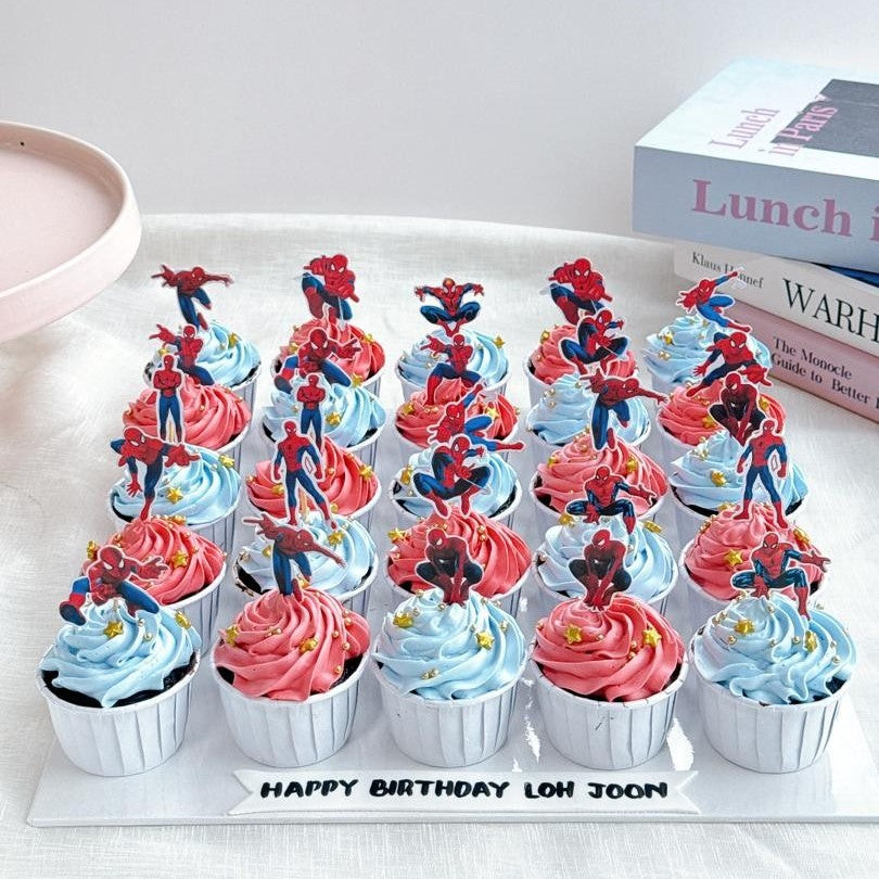 Spiderman Theme Cupcake