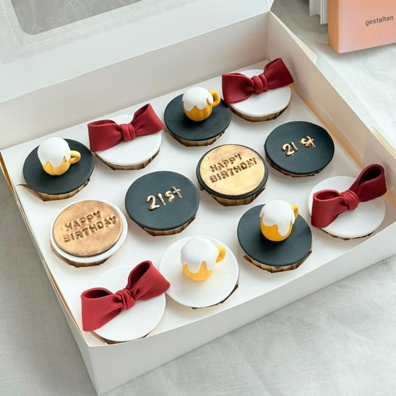 21st Ribbon Cupcake